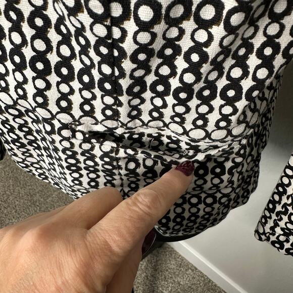 CAbi Women's Black and White cropped Unlined blazer Fitted Size 8 - Picture 4 of 12